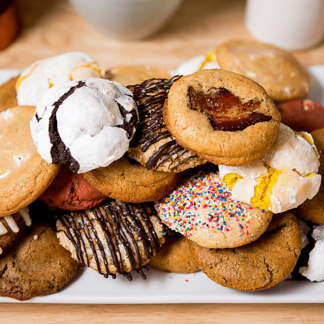 assorted cookies on tray