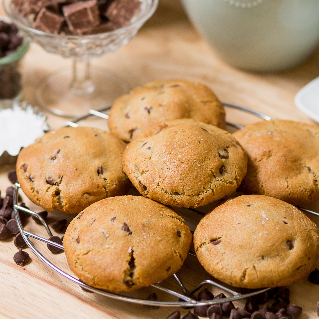 Chocolate Chip Cookies on Cooling Rack