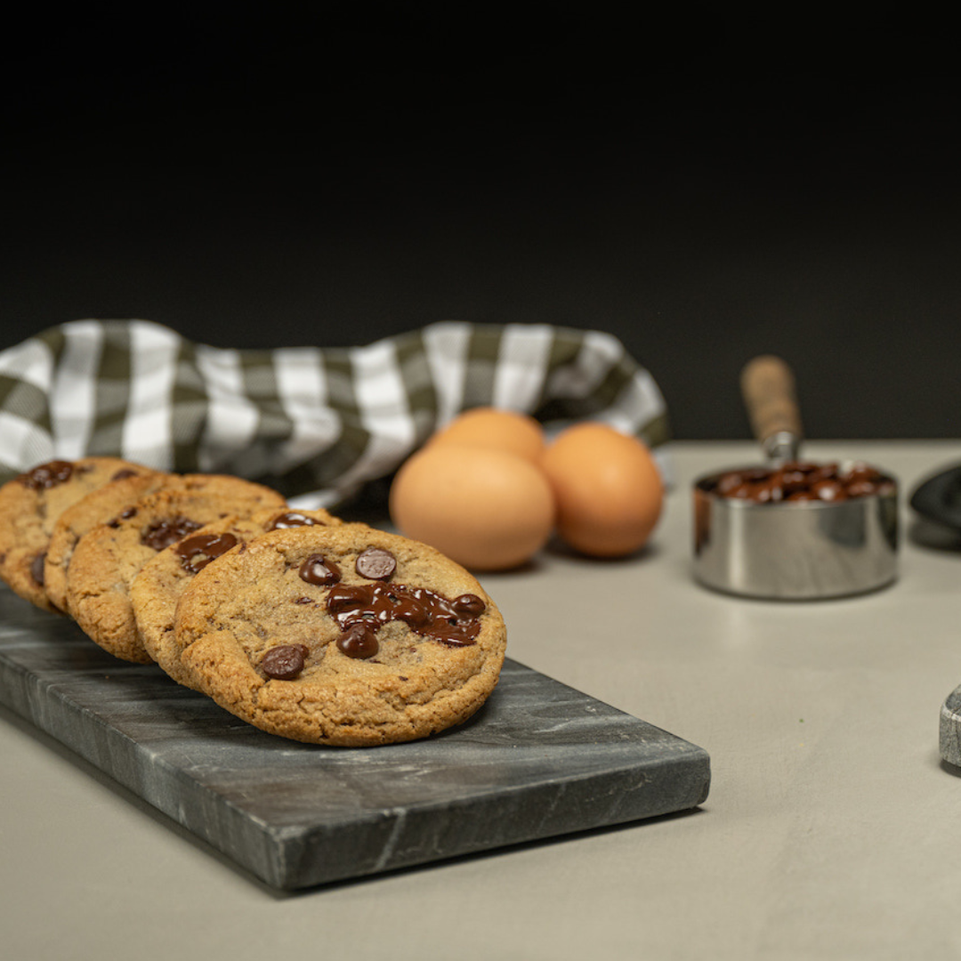 Chocolate Chips, Butter, Chips and Eggs