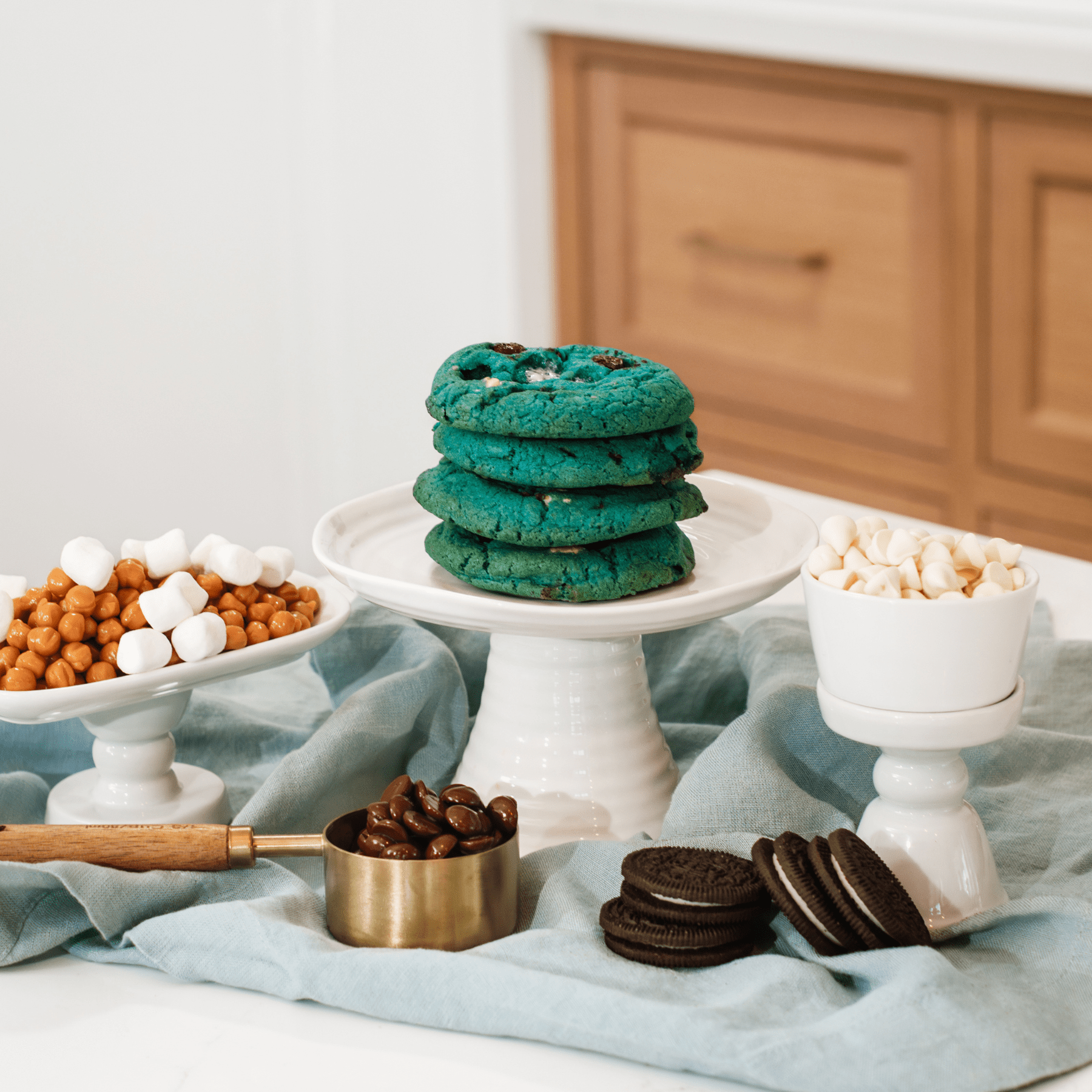 Cookie Monster Cookies stacked