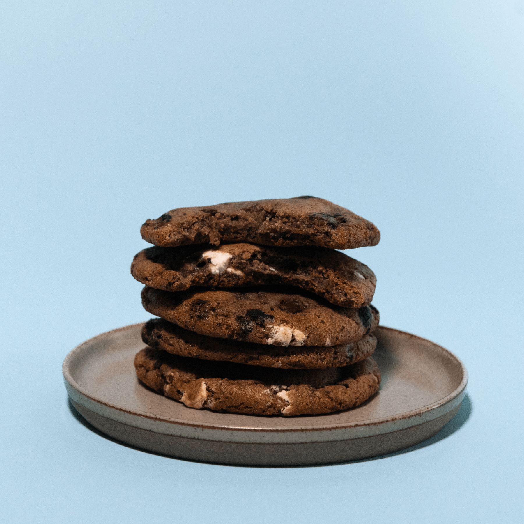 Cookies 'n Cream Milkshake Cookies stacked