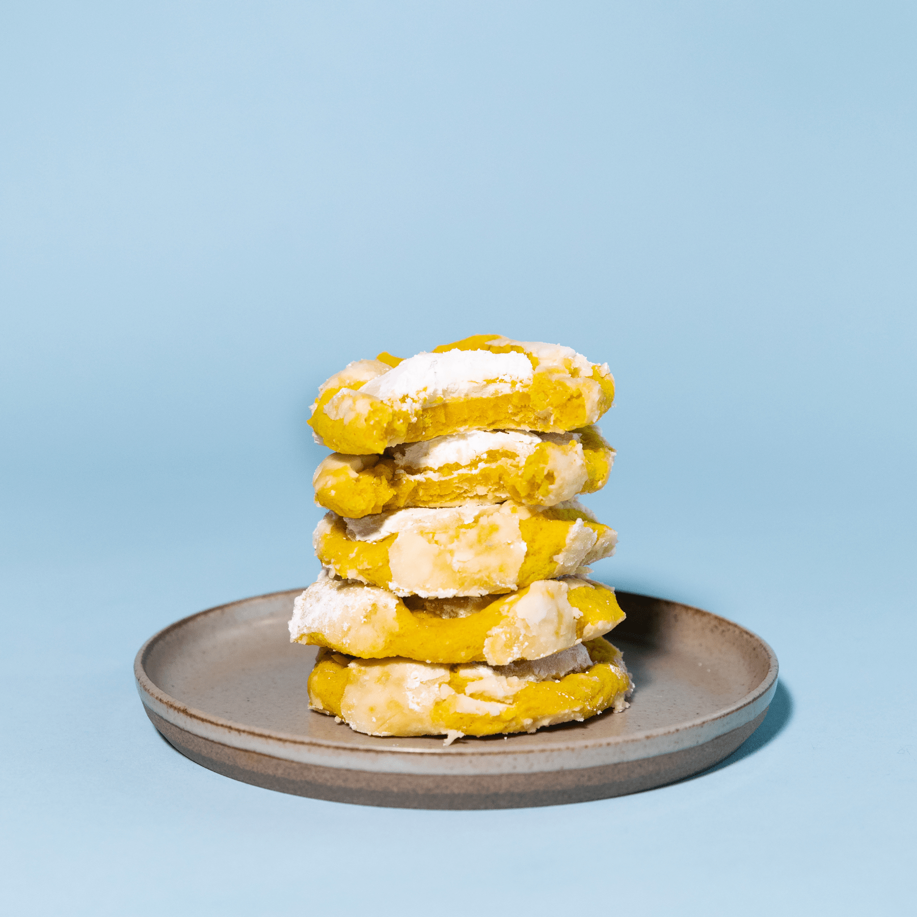 Lemon Bar Cookies stacked