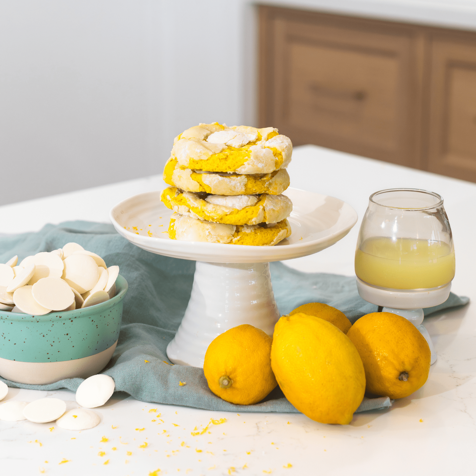 Lemon Bar Cookies stacked