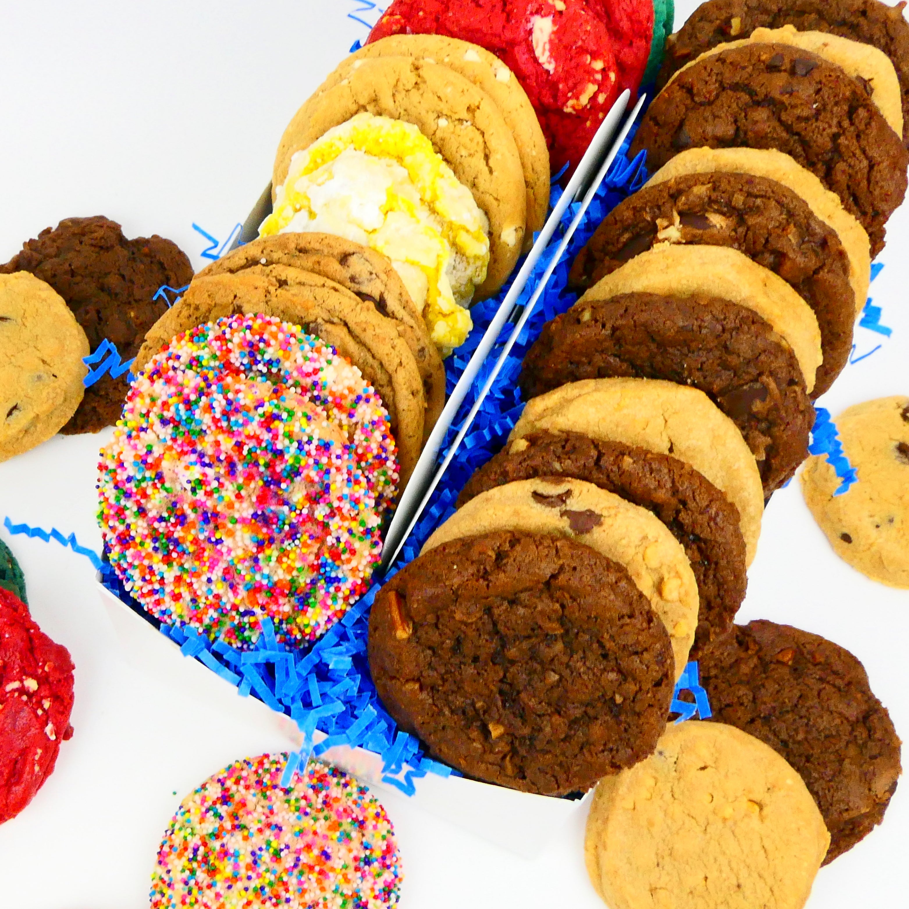 nutty mix cookies in box