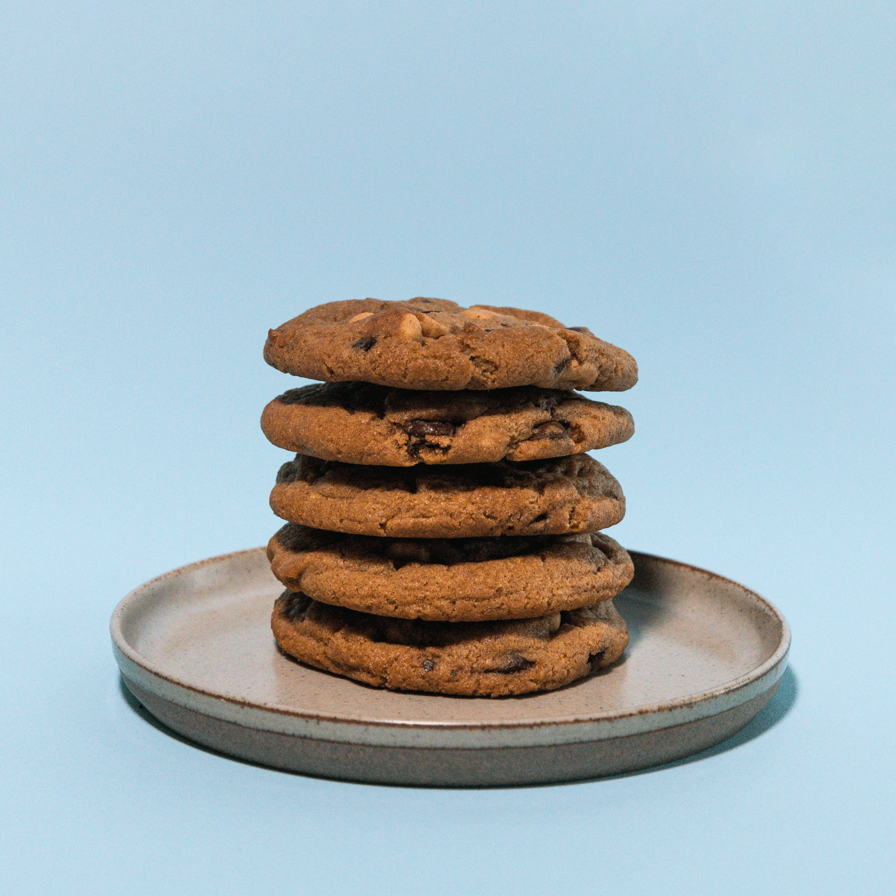 PB Overload Cookies stacked