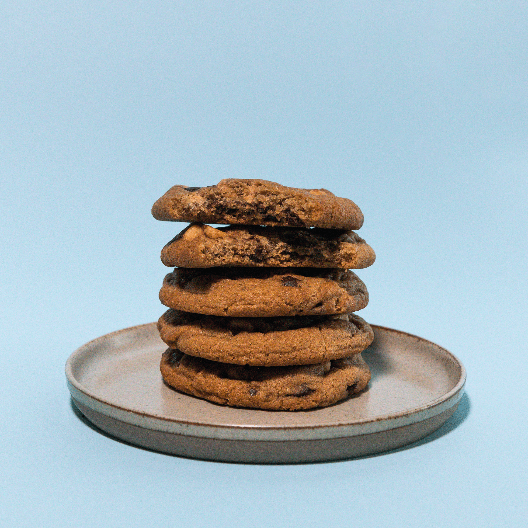 PB Overload Cookies stacked