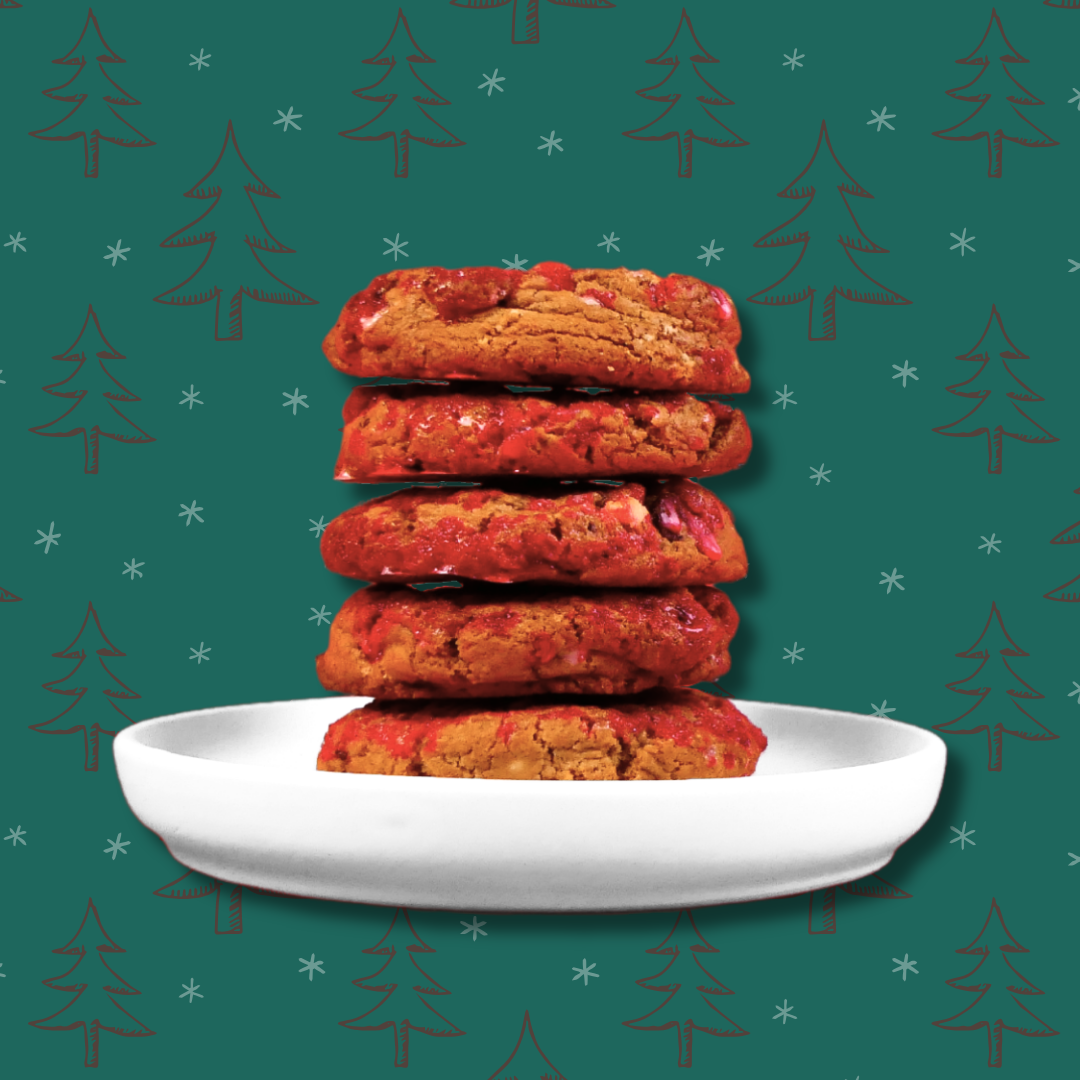 Peppermint Bark Cookies stacked