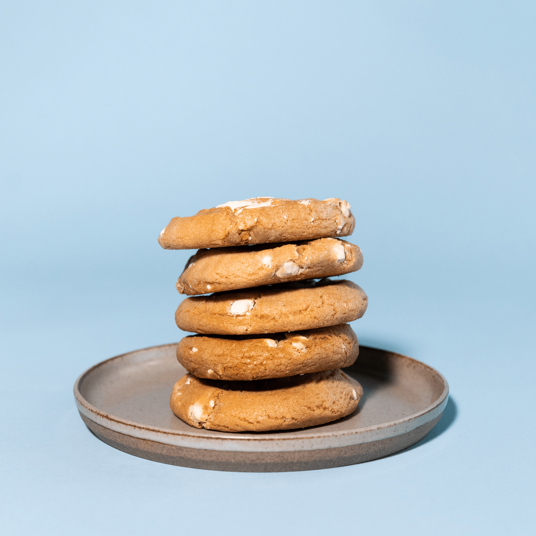 Salted Caramel Cream cookies stacked