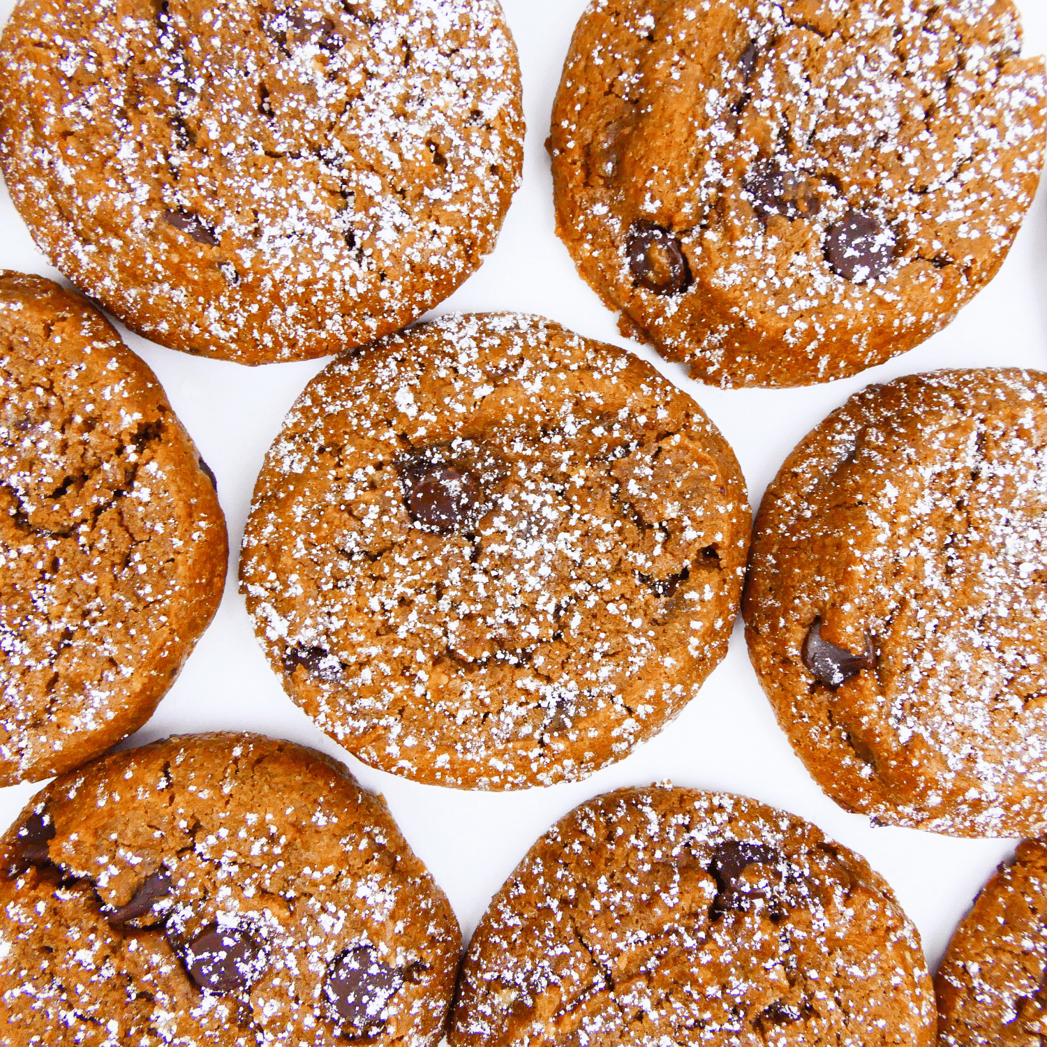 funnel cake cookies flatlay