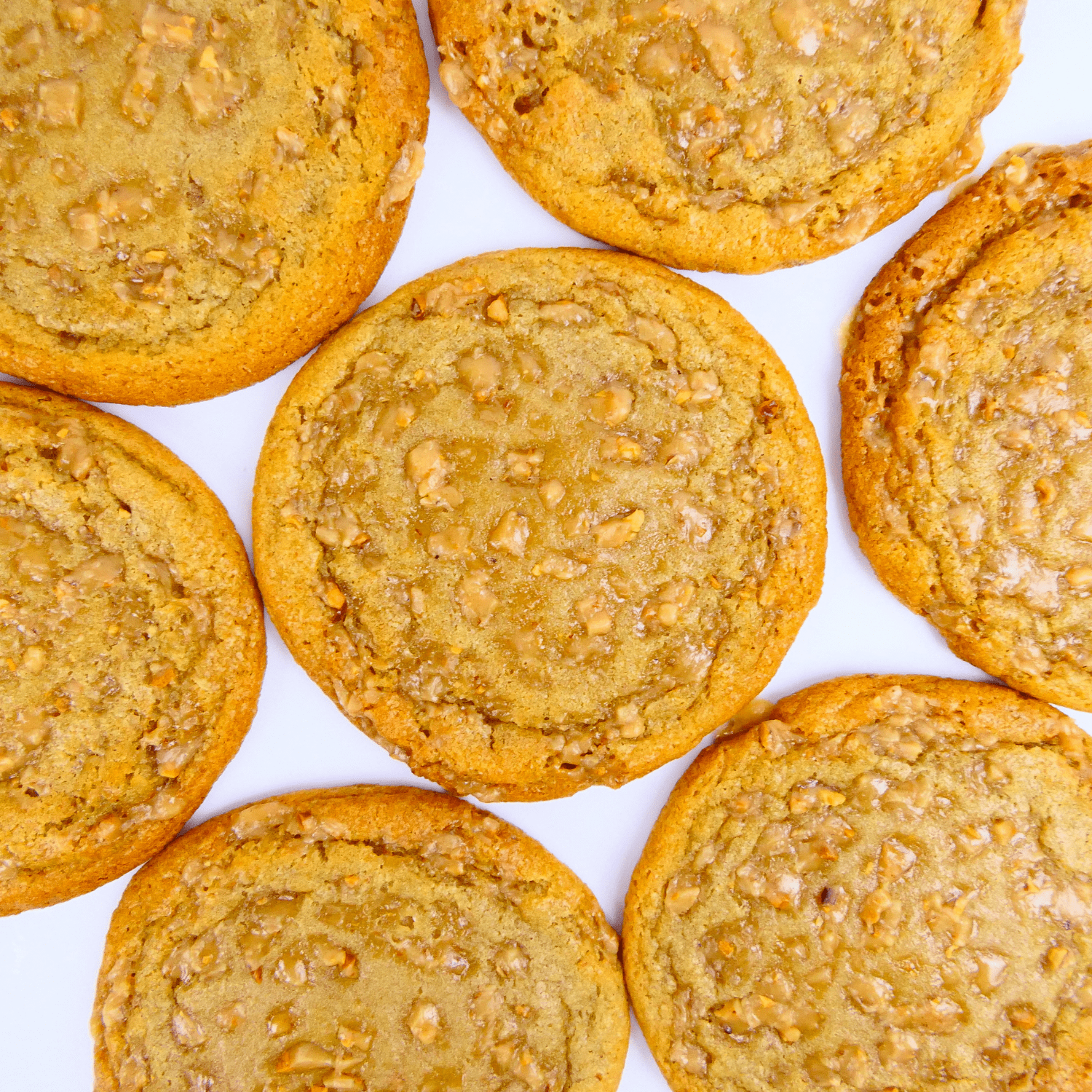 Toffee Cookie with Heath Bar Chunks - Flatlay