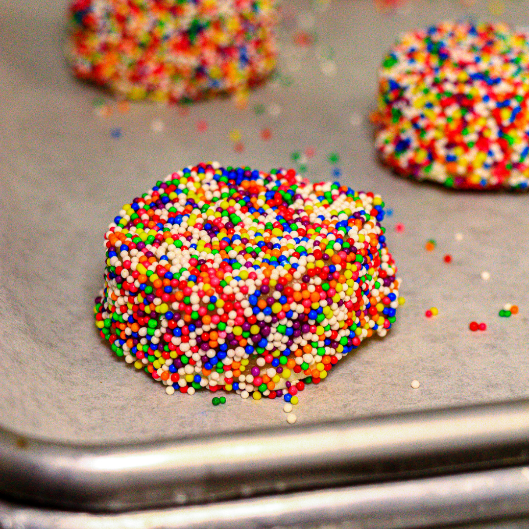 Birthday Cake Cookie Sprinkles on Pan