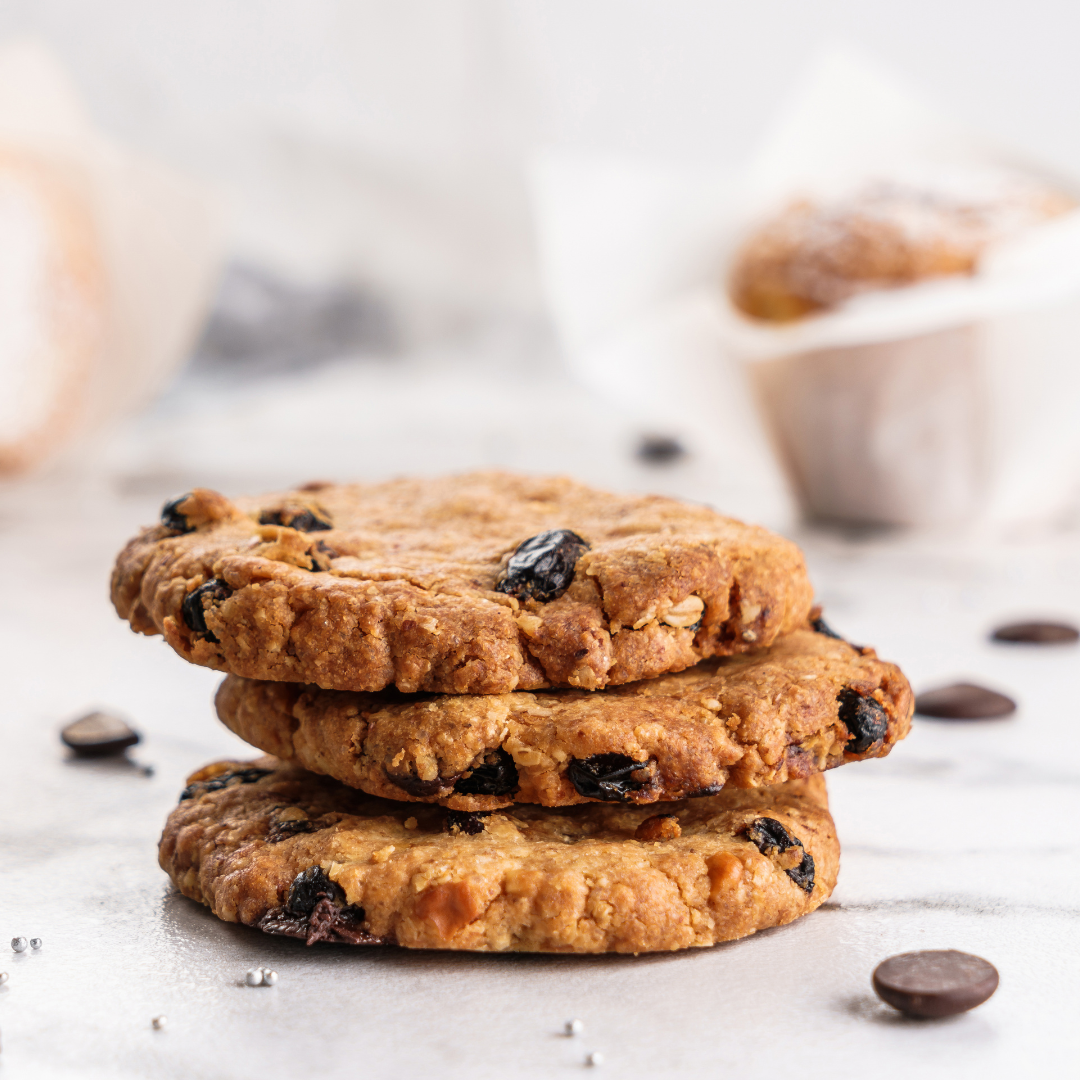 Vegan Chocolate Chip Cookies - Stacked Cookies