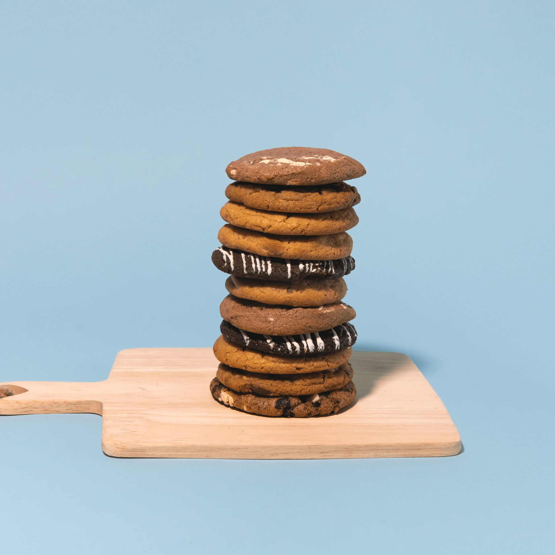 adventurous cookies stacked