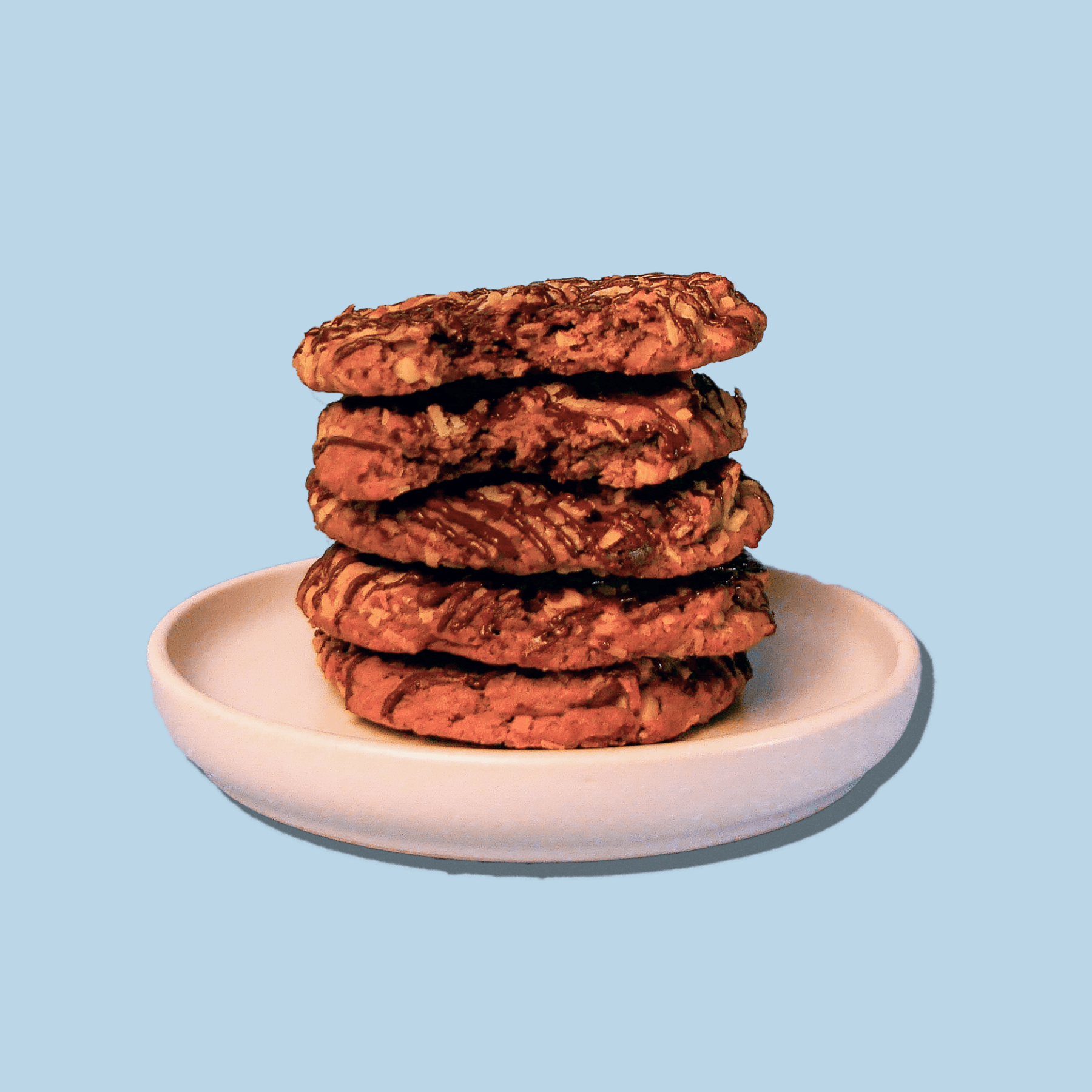Almond Joyous cookies stacked