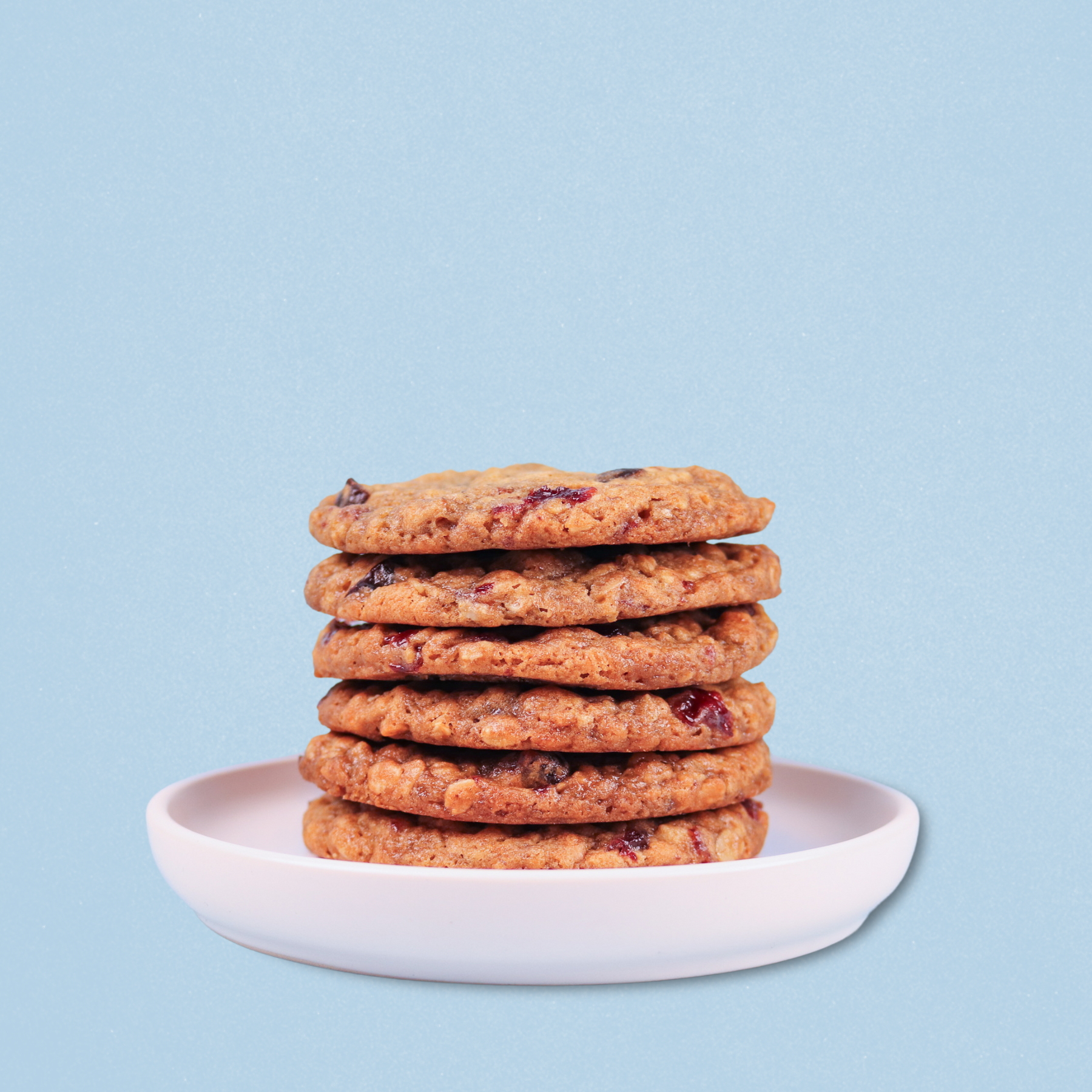 Cherry granola six cookies stacked