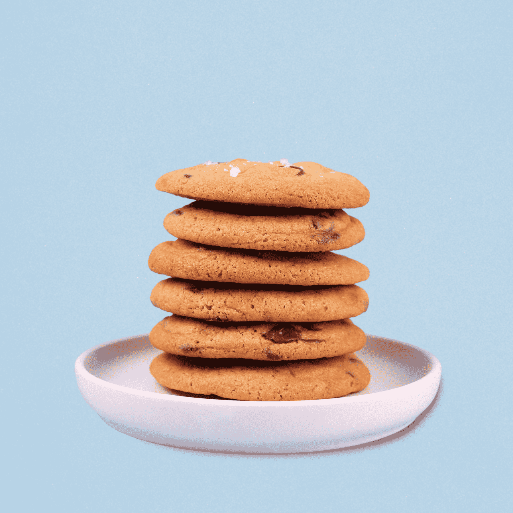 Chewy butterscotch stack of six cookies