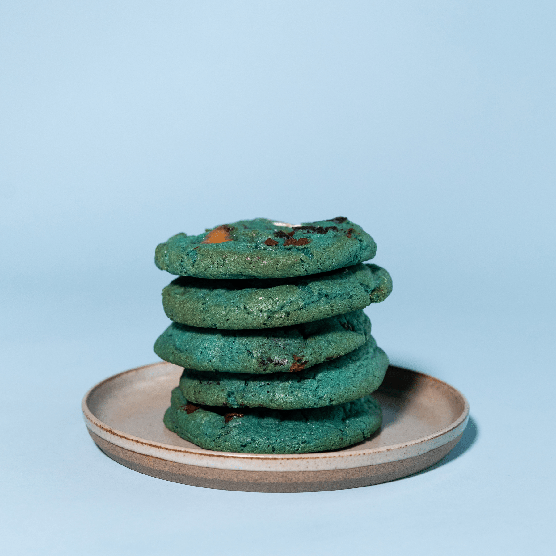 Cookie Monster Cookies stacked