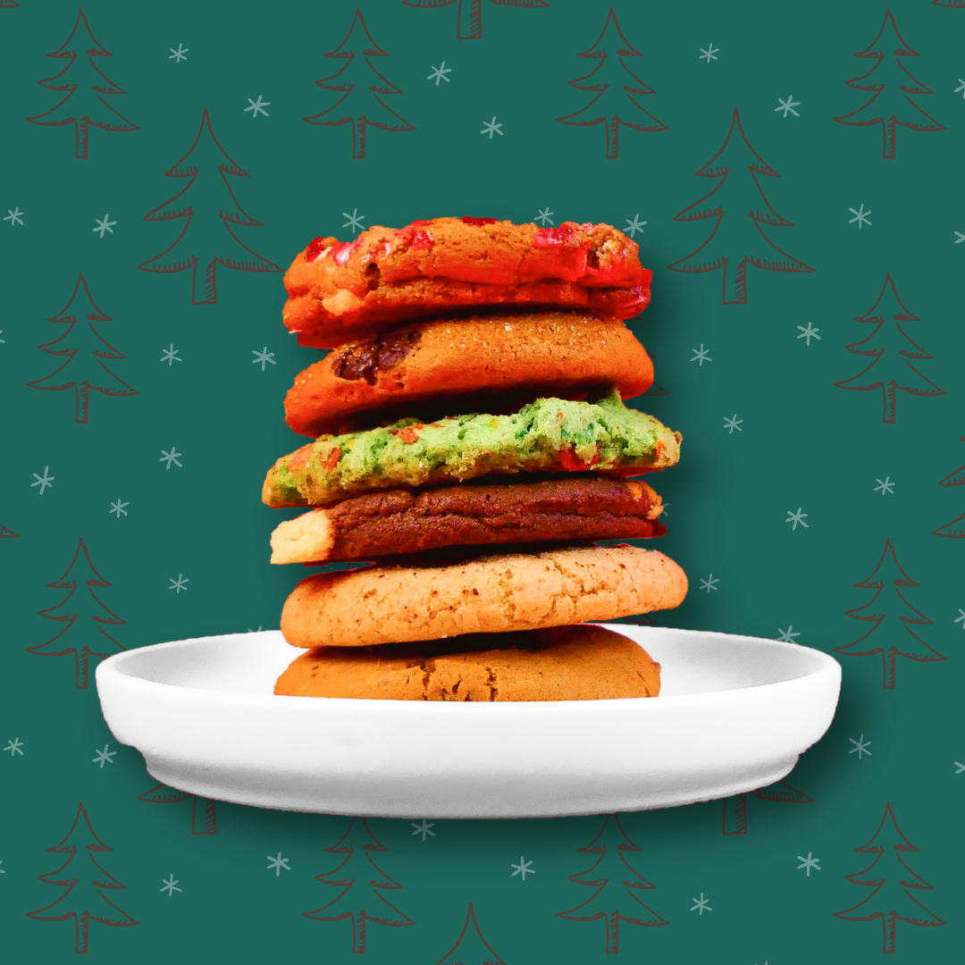 December Mix Cookies stacked