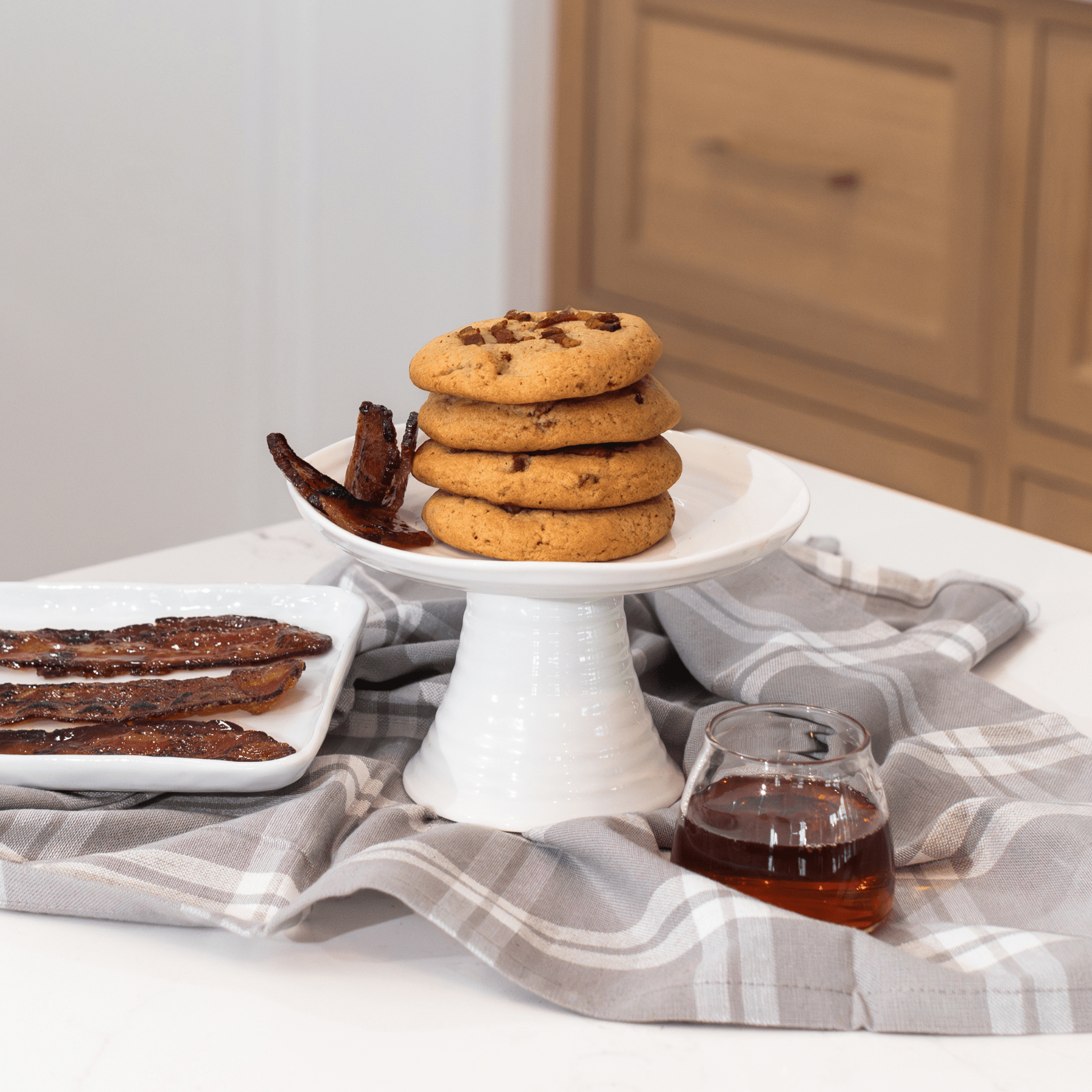 Pancakes And Bacon Cookies stacked