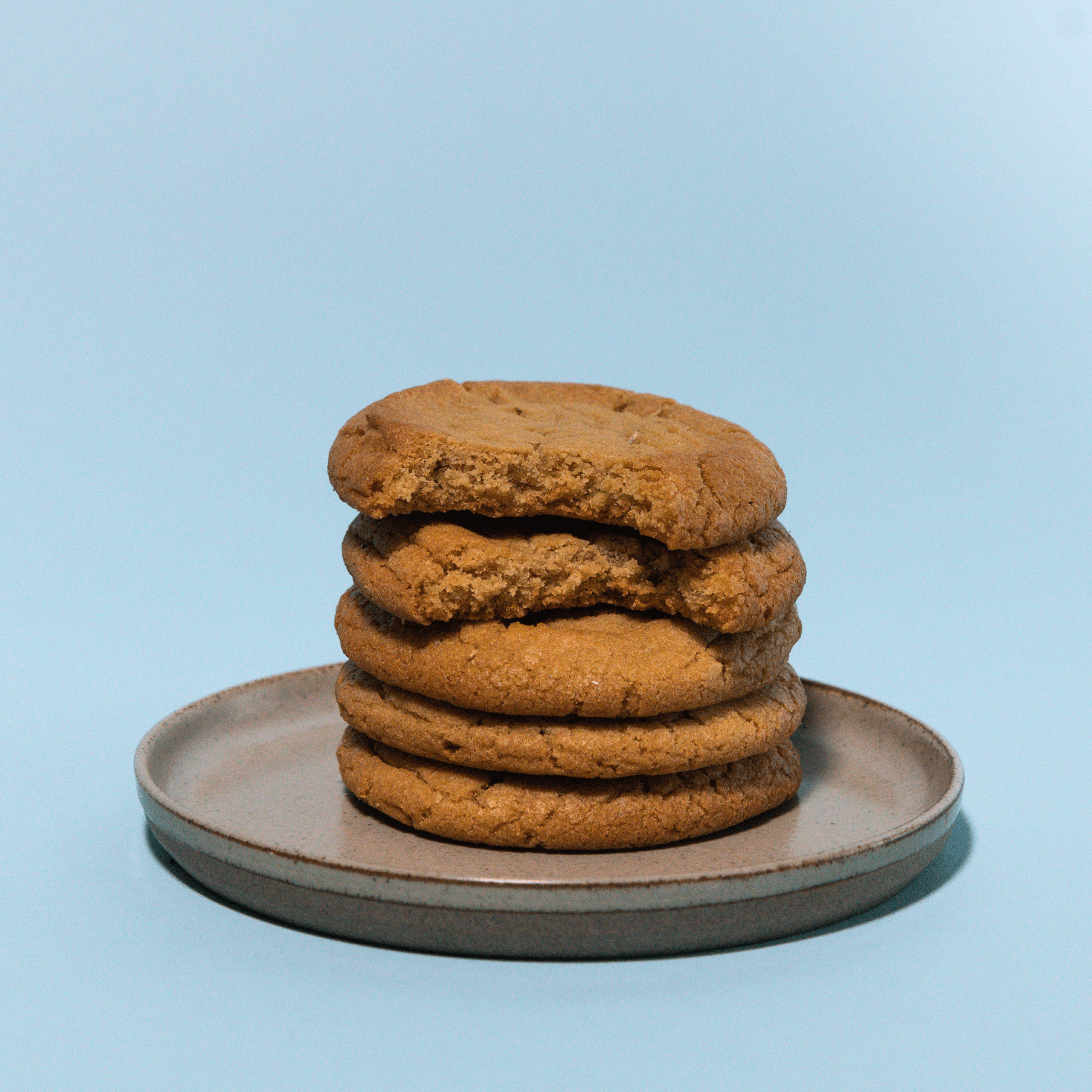 Rosemary Balsamic cookies stacked
