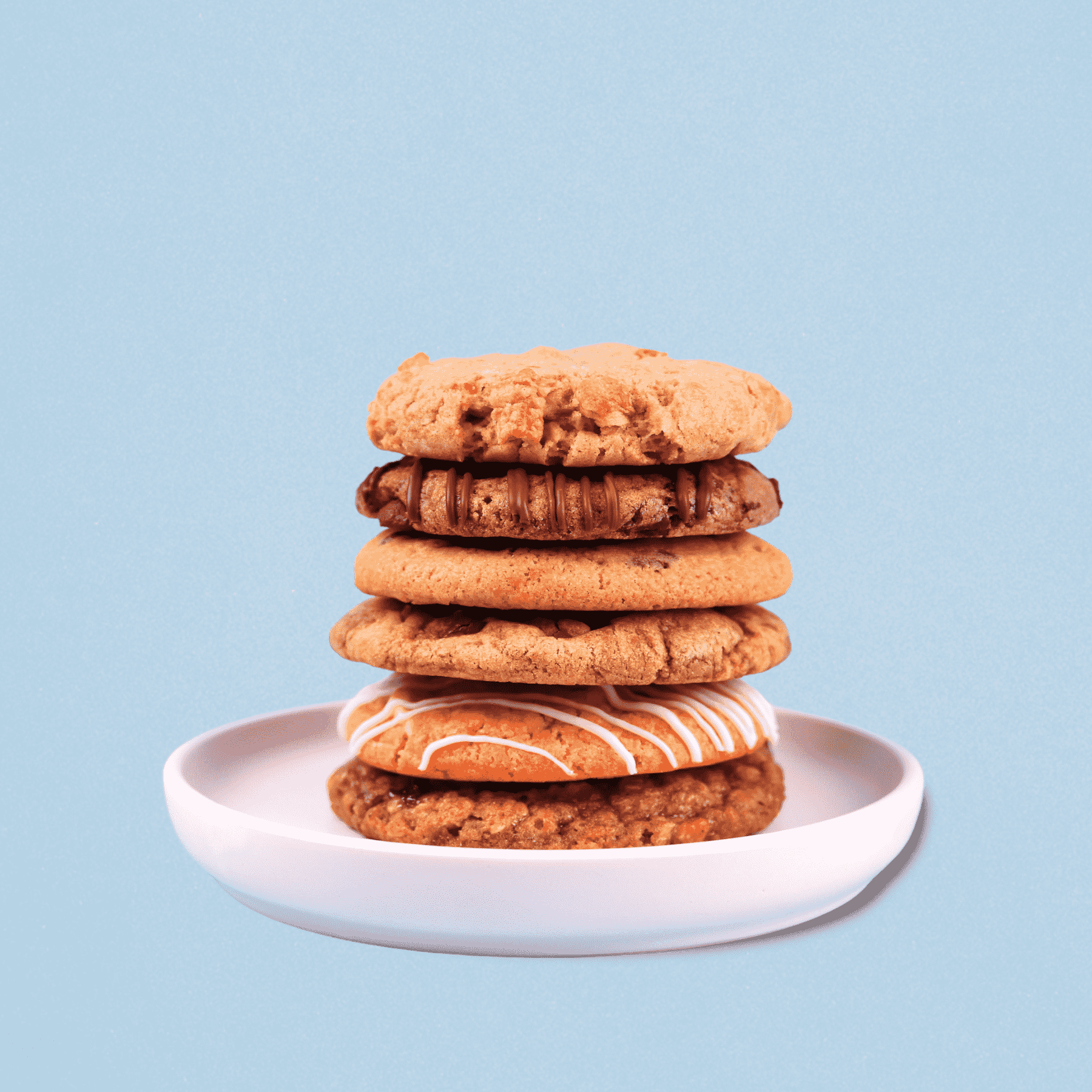 September mix cookies stacked