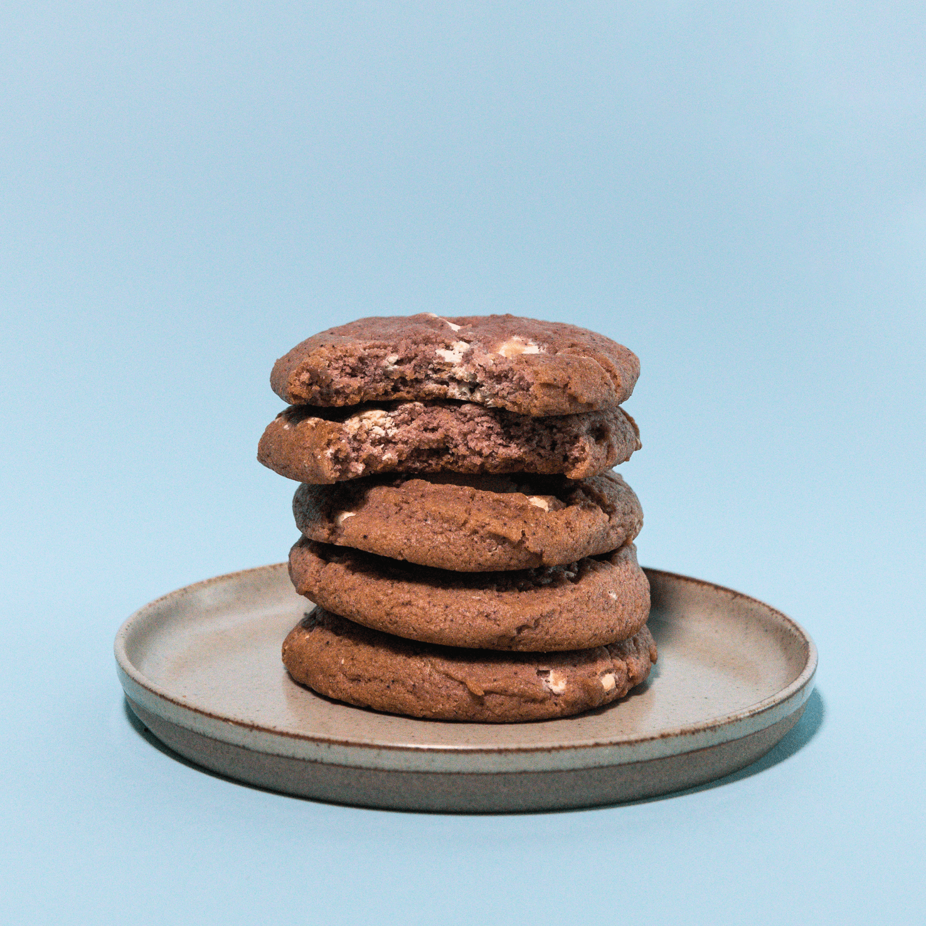 taro cookies stacked