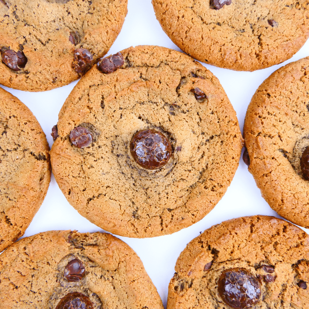 coffee milkshake cookies in flatlay